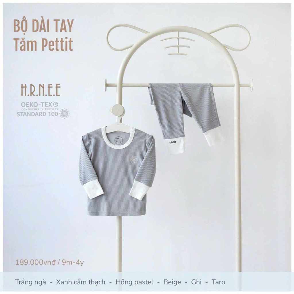 Bộ dài tay modal air mềm mát cho bé 0-4 tuổi bé trai bé gái