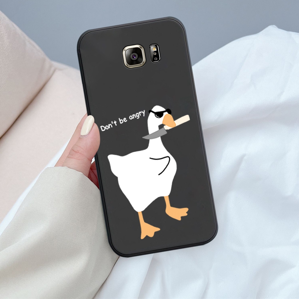 Ốp lưng Samsung S6, S6 EDGE, S7, S7 EDGE silicon dẻo, tpu mềm cạnh viền vuông bảo vệ camera hình đôi vịt gấu