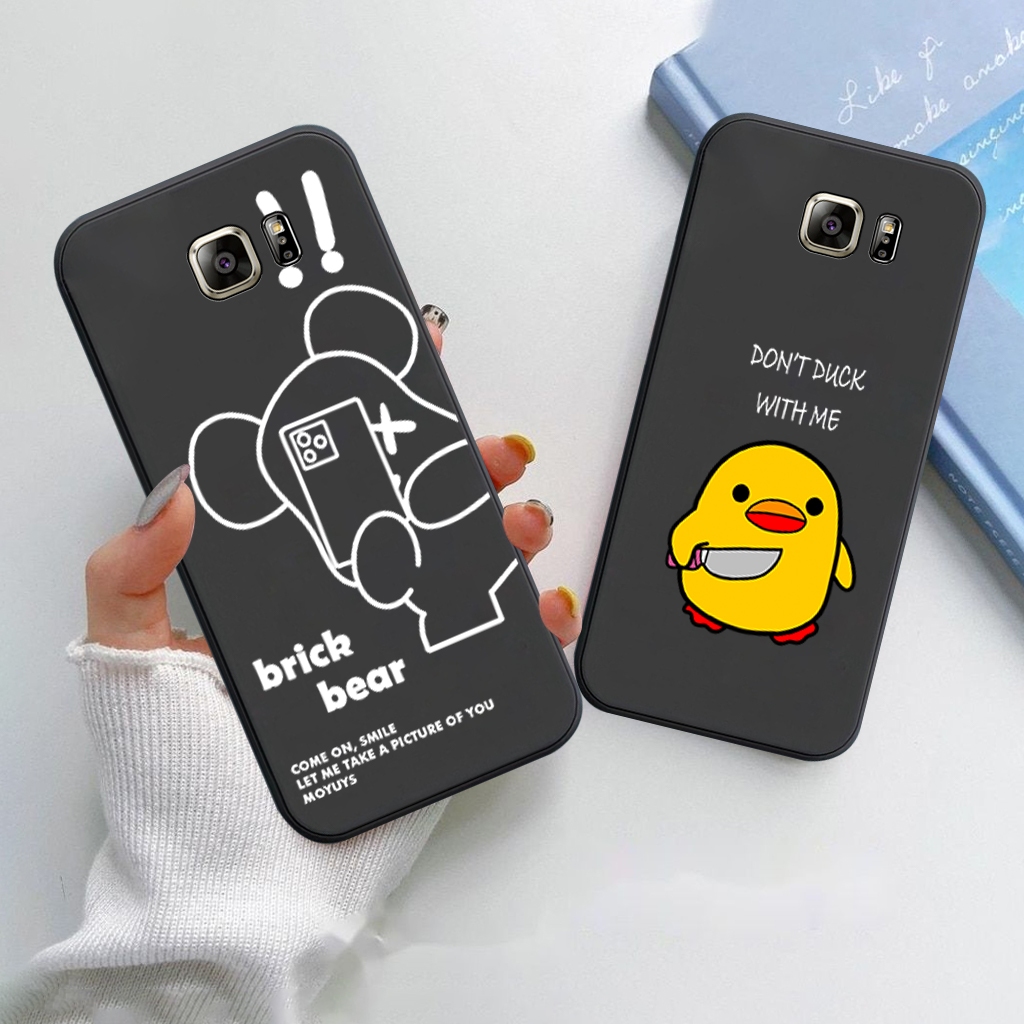 Ốp lưng Samsung S6, S6 EDGE, S7, S7 EDGE silicon dẻo, tpu mềm cạnh viền vuông bảo vệ camera hình đôi vịt gấu