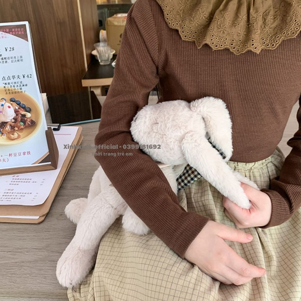 Áo thun bé gái chất len tăm mềm mịn phối ren siêu xinh hàng quảng châu cao cấp, áo thun dài tay cho bé gái