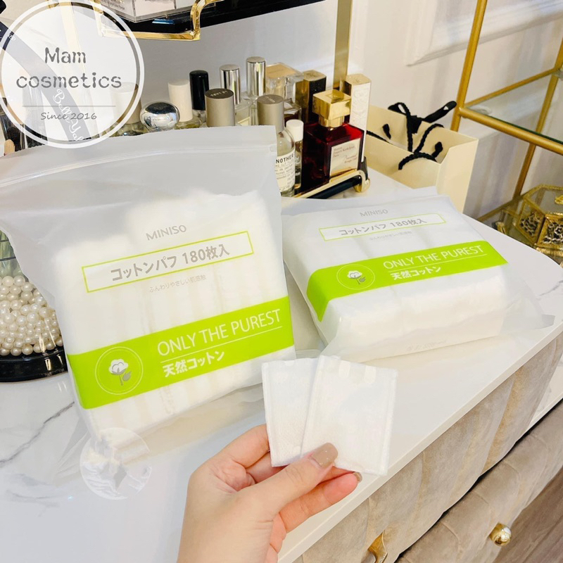 BÔNG TẨY TRANG MINISO 180 MIẾNG
