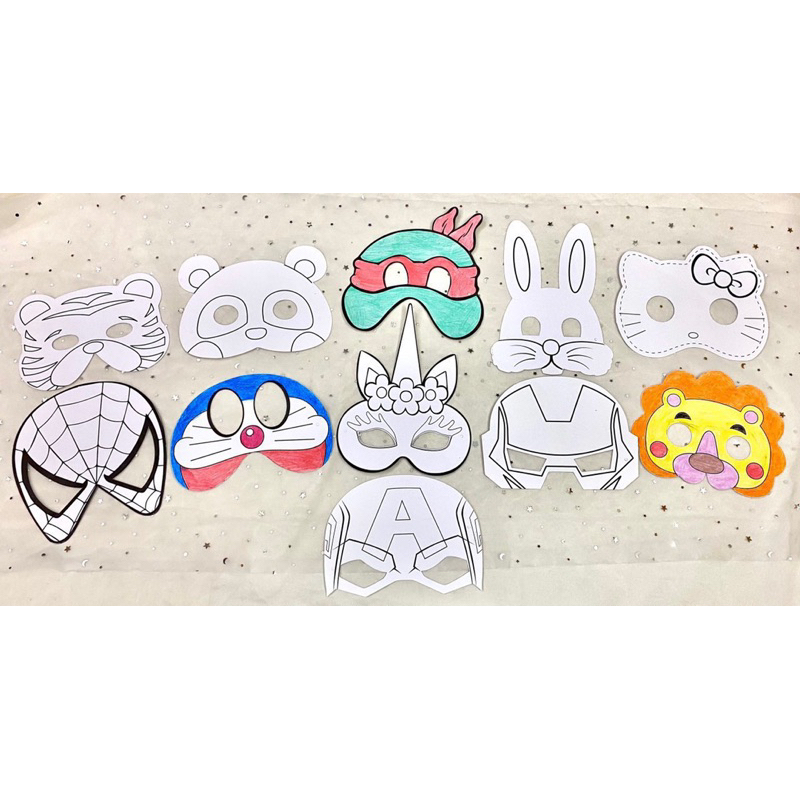 Mặt nạ tô màu hallowwen cho bé