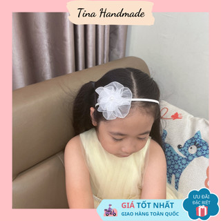 Bờm/băng đô cài tóc đính hoa hồng điệu đà cho bé