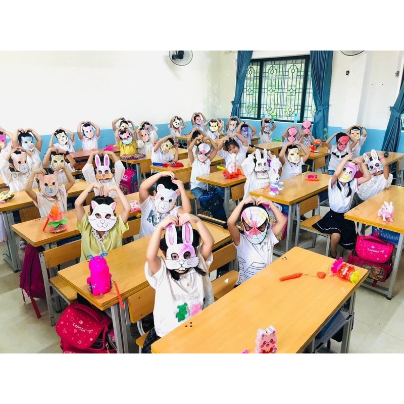 Mặt nạ tô màu hallowwen cho bé