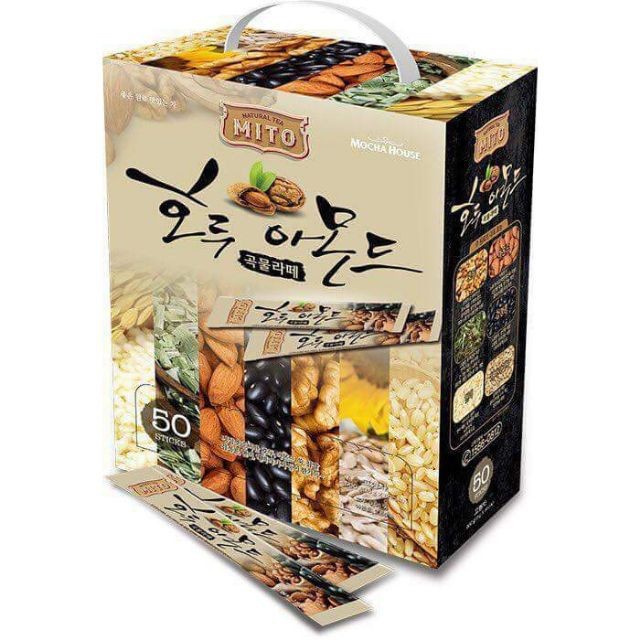 Ngũ Cốc Dinh Dưỡng Hữu Cơ Hạnh Nhân Óc Chó MITO Hàn Quốc Hộp 50 Gói - Miwako Việt Nam