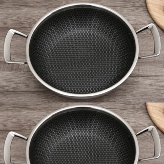 Chảo tổ ong đáy phẳng 2 quai mẫu mới - size 28cm tiện dụng