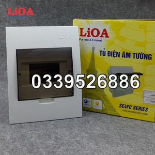 Tủ điện âm tường LiOA chứa 3 cầu dao đôi hoặc 6 cầu dao đơn
