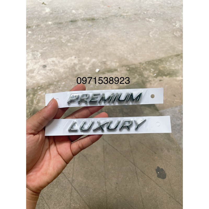 CHỮ LUXURY PREMIUM DÁN ĐUÔI XE MAZDA KIA CAO CẤP GIÁ RẺ