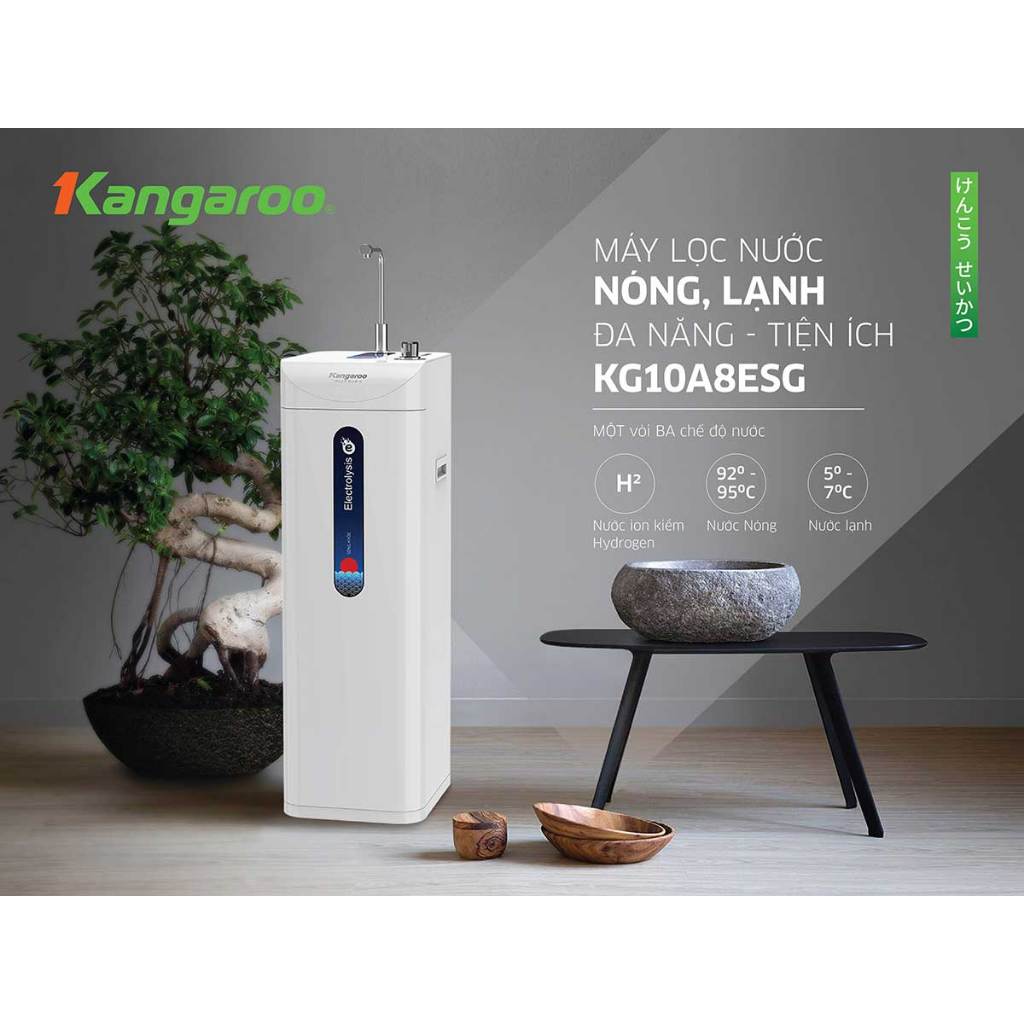 Máy lọc nước Kangaroo Hydrogen ion kiềm KG10A8ESG