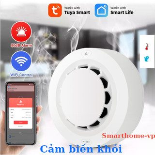 Cảm biến báo khói, báo nhiệt wifi,zigbee tuya/smartlife