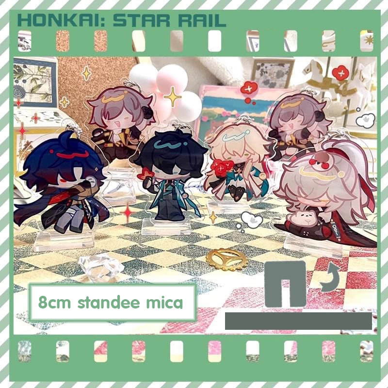 (8CM) Mô hình standee HONKAI STAR RAIL ver MẮT NHỎ tượng acrylic game mica chibi trang trí