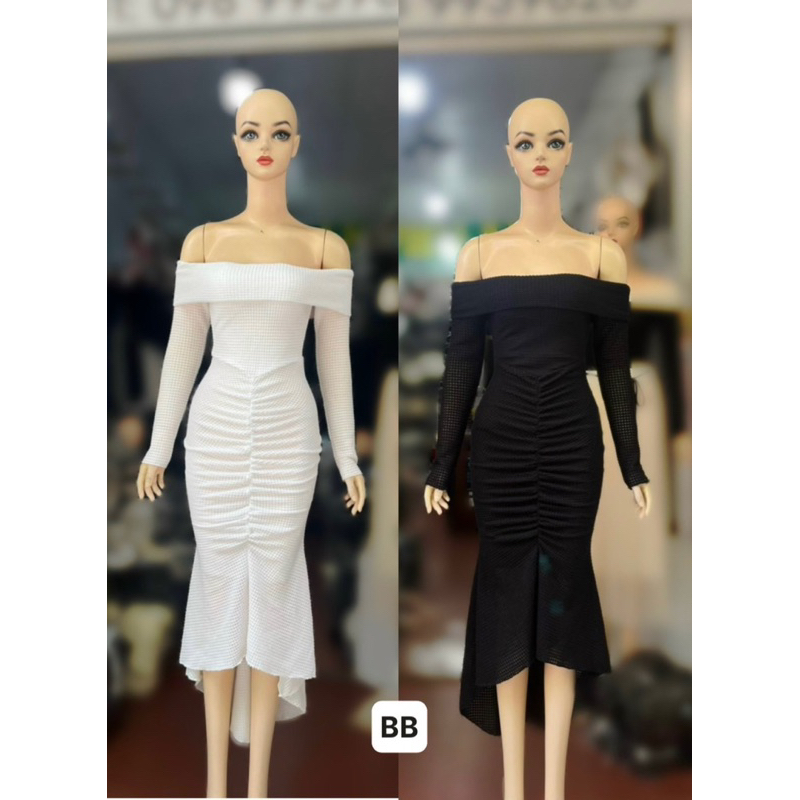 Váy trễ vai đuôi cá