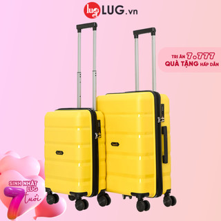Combo 2 Vali Du Lịch LUG Lusetti LS1150 : Nhựa PP Chống Bể Vỡ, Khóa TSA An Ninh Quốc Tế