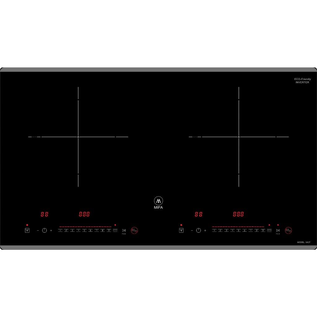 Bếp từ âm 2 vùng nấu Mifa VA07 - Công nghệ Inverter tiết kiệm điện, Kính Ceramic cao cấp