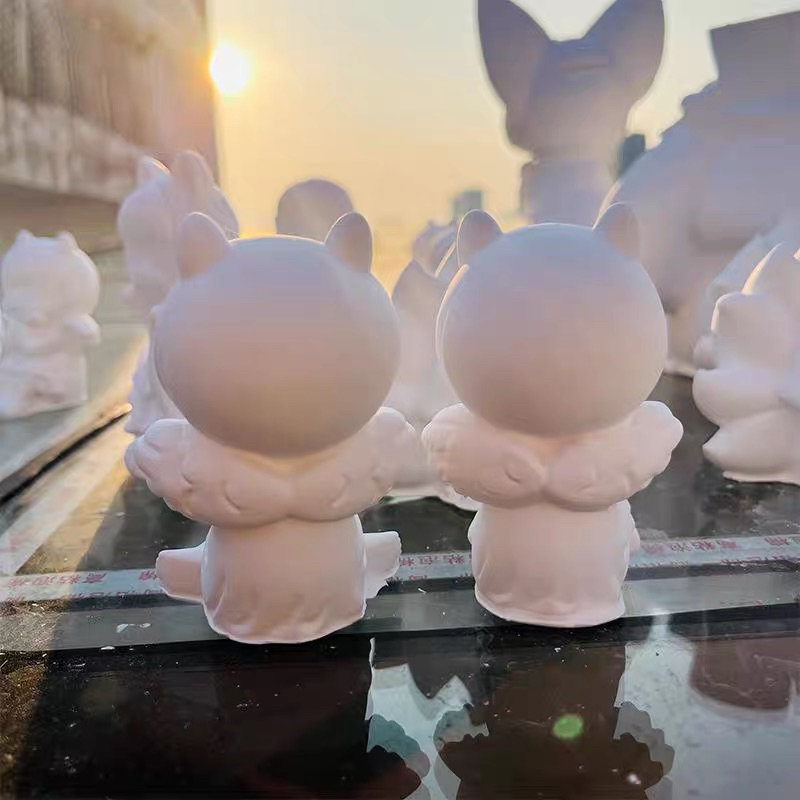 Tô Tượng Thạch Cao Bộ Đôi Thiên Thần size nhỡ 8-10cm siêu xinh