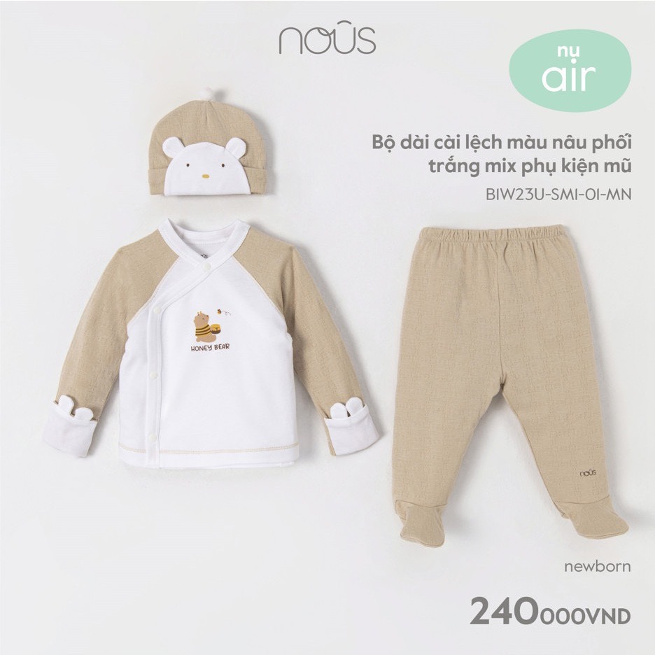Nous sơ sinh bộ dài tay pettit, nu air