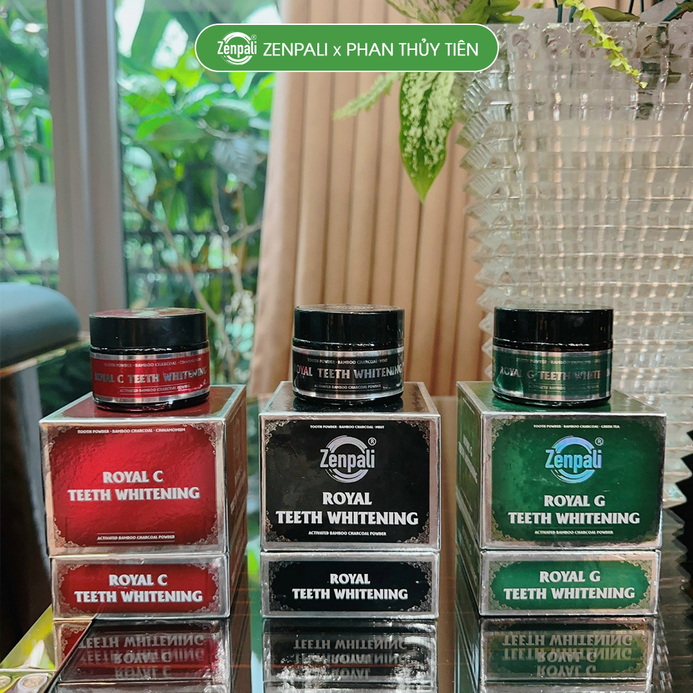 Bột Trắng răng Royal Teeth Whitening Zenpali phiên bản mới Vị Bạc Hà - Matcha