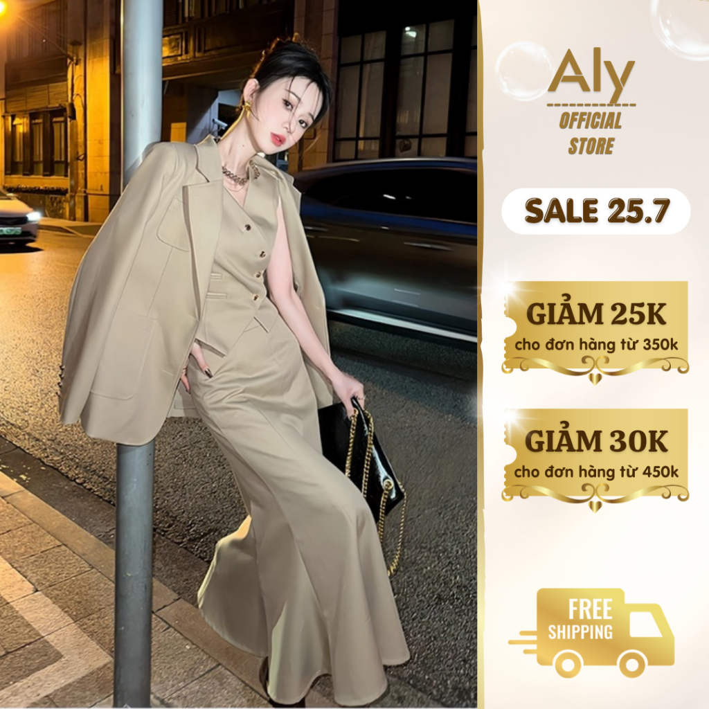 Set áo vest blazer nữ công sở Emili mix chân váy đuôi cá, áo gilê nữ công sở sang chảnh [S9]