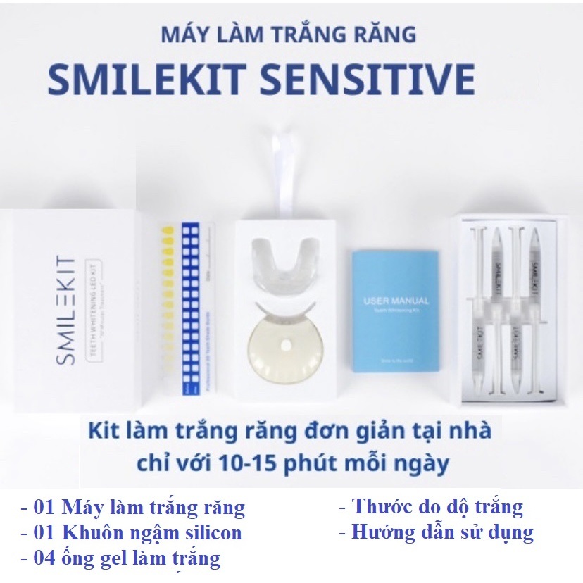 Máy làm trắng răng SMILEKIT SENSITVE trắng răng không gây ê buốt làm trắng từ bên trong - lokimall