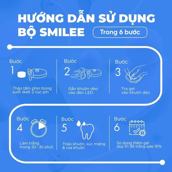Máy làm trắng răng SMILEKIT SENSITVE trắng răng không gây ê buốt làm trắng từ bên trong - lokimall