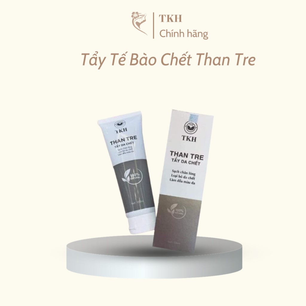 Tẩy Tế Bào Chết Da Mặt Than Tre Hoạt Tính Trần Kim Huyền Giúp Thoáng Lỗ Chân Lông, Ngăn Ngừa Mụn (Mỹ Phẩm TKH)