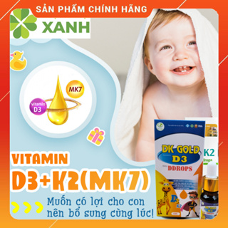 Vitamin D3K2 MK7 Vitamin cho bé 10ml DK Gold D3