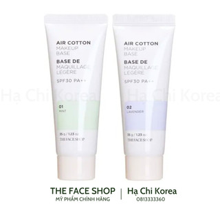 [Auth - date xa] Kem lót Air Cotton Make Up Base SPF30 PA++ The Face Shop (35g)