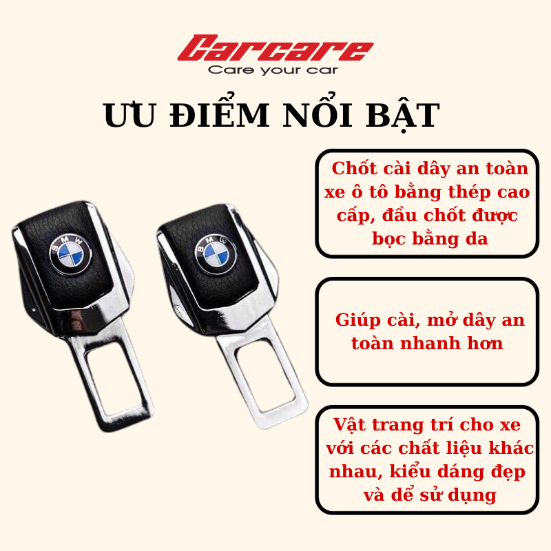 Chốt cài dây an toàn xe ô tô - Chốt dây an toàn ô tô theo hãng xe