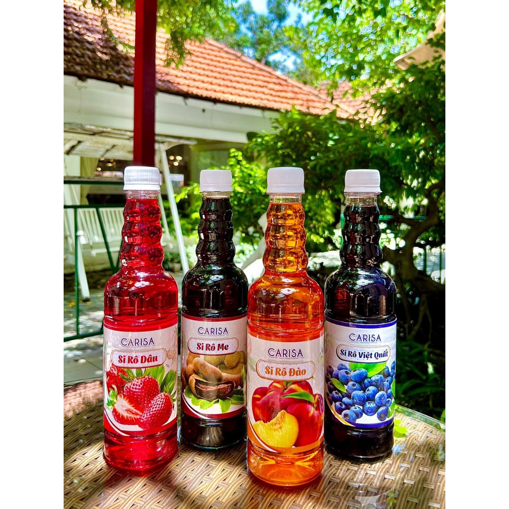 Siro  trái cây CARISA đậm đặc 500ML - Dùng pha trà trái cây, đồ uống giải khát