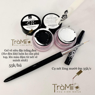 Phụ kiện nail - Màu vẽ gel lẻ đen