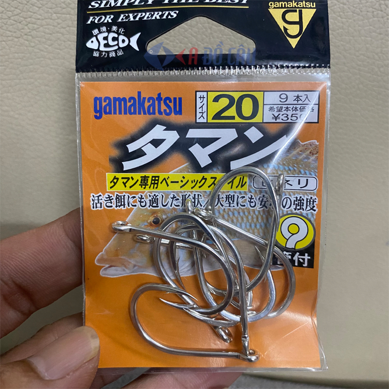 Lưỡi câu cá Gamakatsu Nhật, thép carbon không rỉ