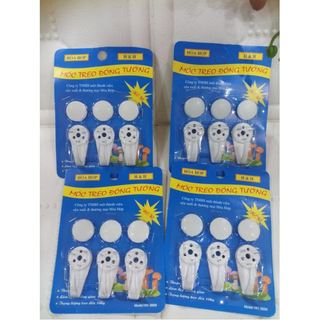 Vỉ 3 móc dán tường [Đóng Đinh] Hòa Hợp