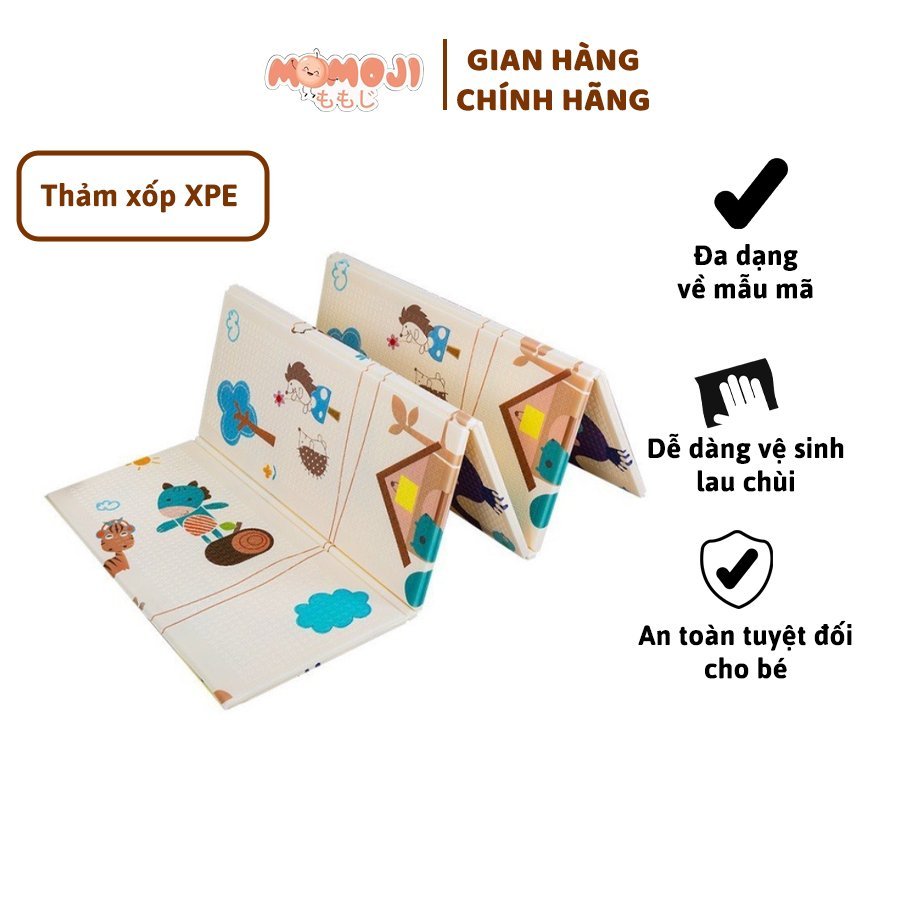 Thảm Xốp Cho Bé Xpe Xpe Gấp Gọn, Tấm Lót Trải Sàn 2 Mặt Chống Thấm Chống Trơn Hàn Quốc (1m8x2m)