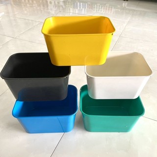 Thùng nhựa nuôi cá 7 lít 30x22x16cm màu trắng - đen - trong