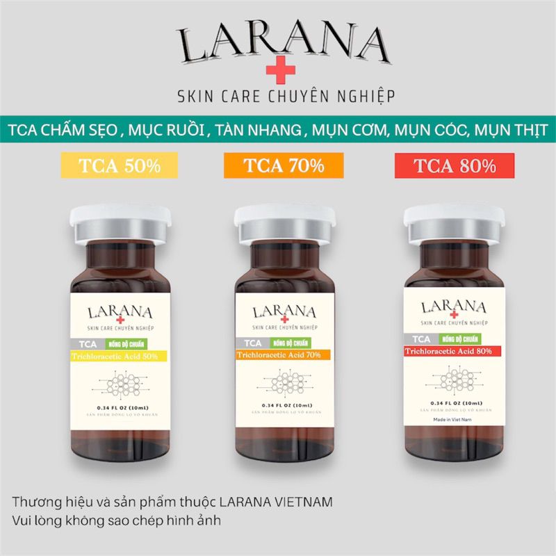 Dung dịch TCA 80% , TCA 70% , TCA 50% , TCA 30% , TCA 25%, TCA 15% Peel da , chấm sẹo rỗ ,làm đầy sẹo