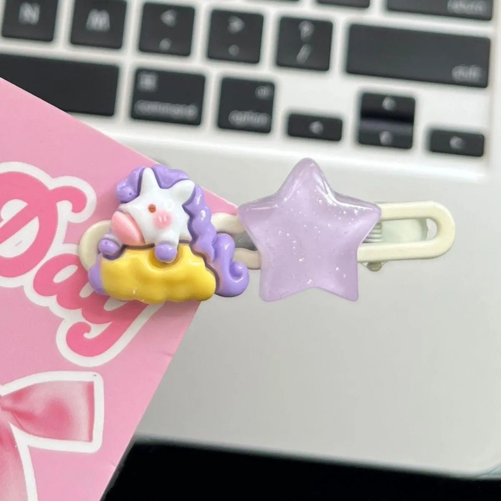 Kẹp Tóc Mái Con Kỳ Lân Ngôi Sao Đáng Yêu Dành Cho Nữ