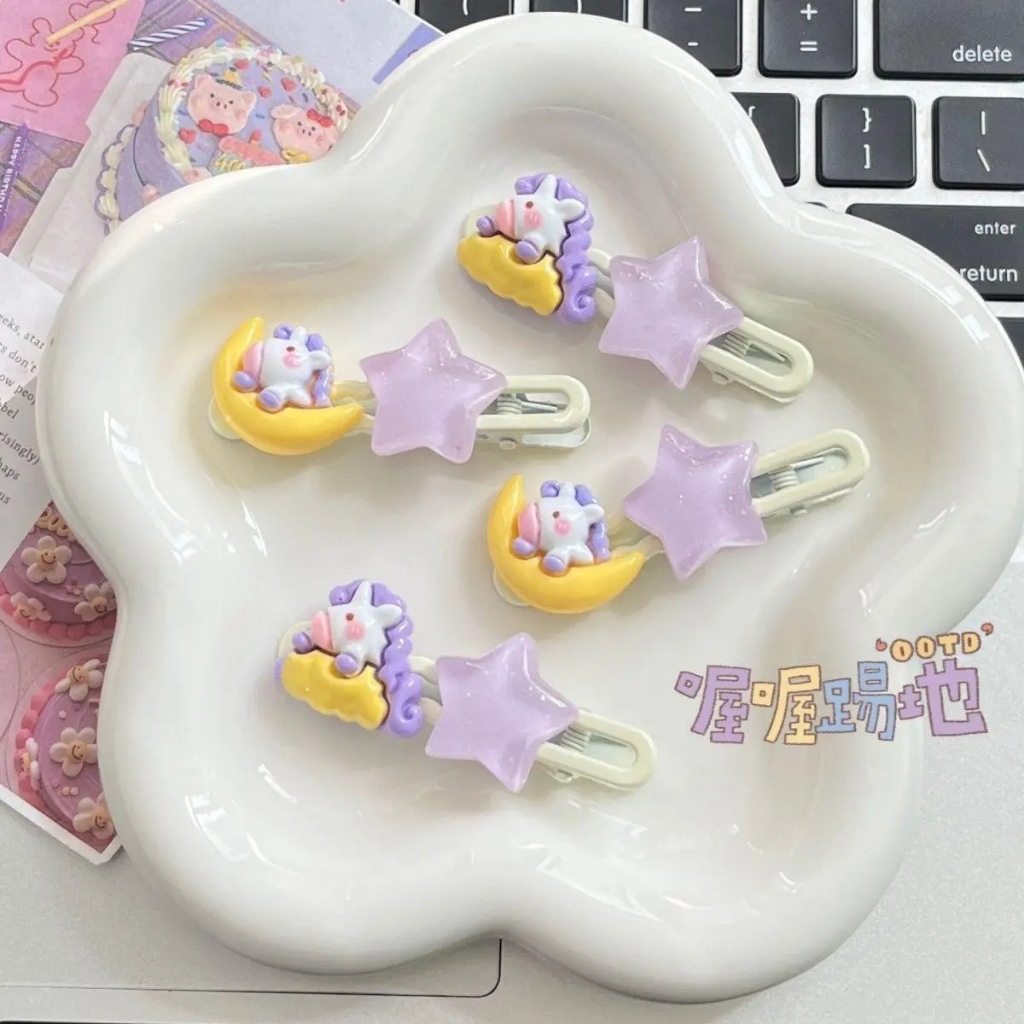 Kẹp Tóc Mái Con Kỳ Lân Ngôi Sao Đáng Yêu Dành Cho Nữ
