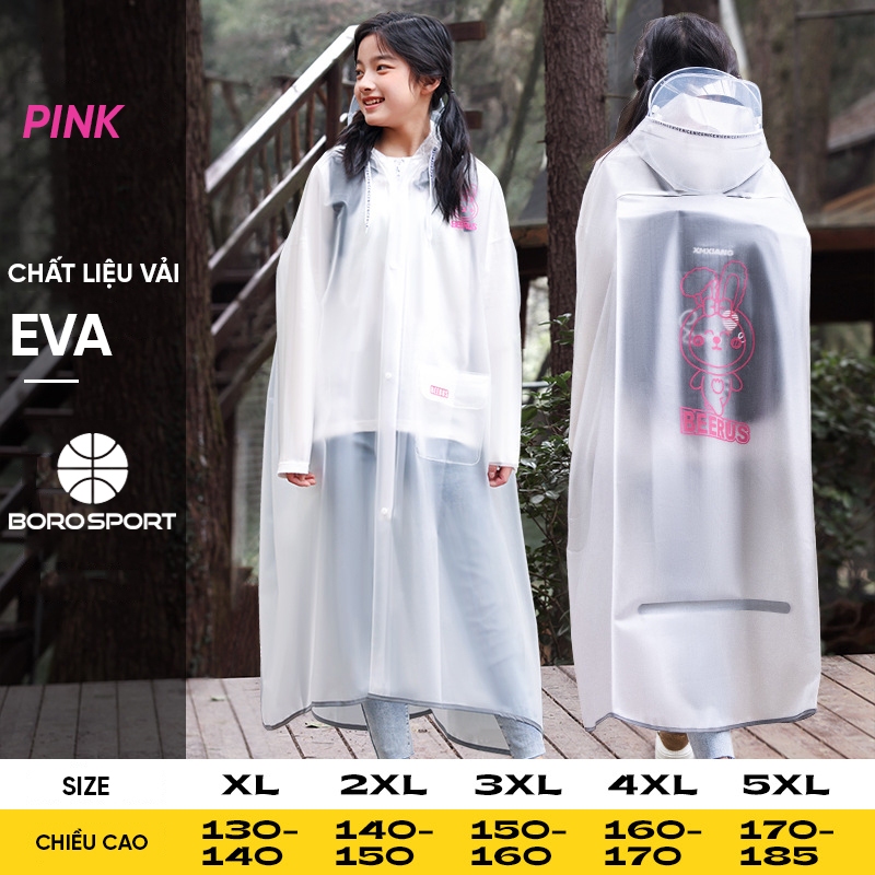 ÁO MƯA THỜI TRANG NAM NỮ CÓ KÍNH CHẮN CHE NƯỚC MƯA HÌNH GẤU