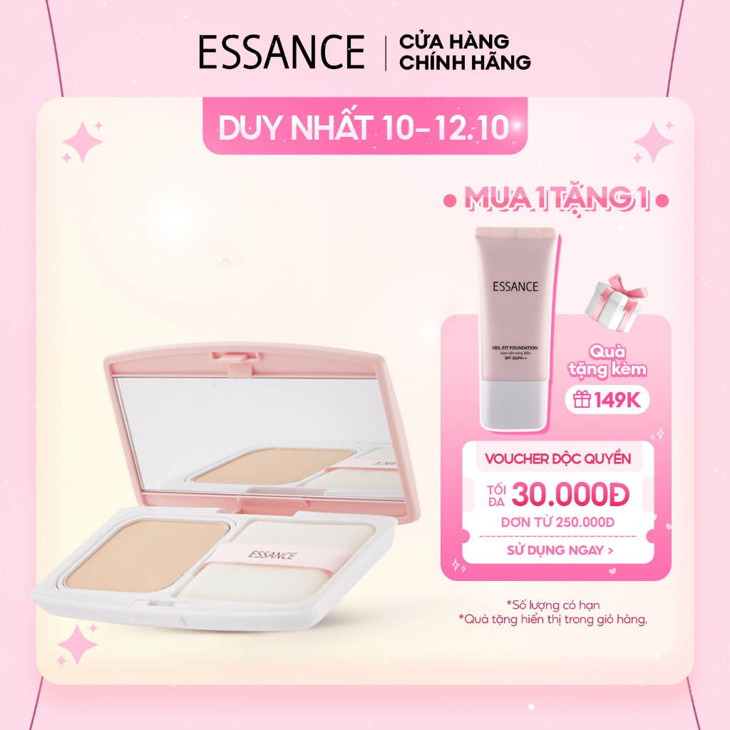 Phấn nền siêu mịn lâu trôi Essance Veil Fit Two Way Cake SPF40/PA++ 7g