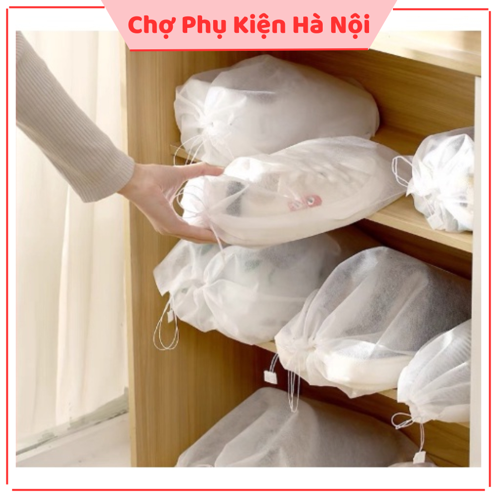 COMBO 10 Túi Đựng Giày Đa Năng Vải Không Dệt, Túi Dây Rút Đựng Quần Áo Chống Bụi Bẩn 30200 Chợ Phụ Kiện Hà Nội
