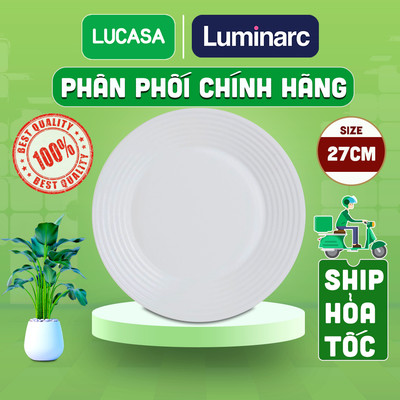 Bộ 6 Đĩa Thủy Tinh Cường Lực Luminarc Harena 27cm - BOL5804 | Phân Phối Chính Hãng