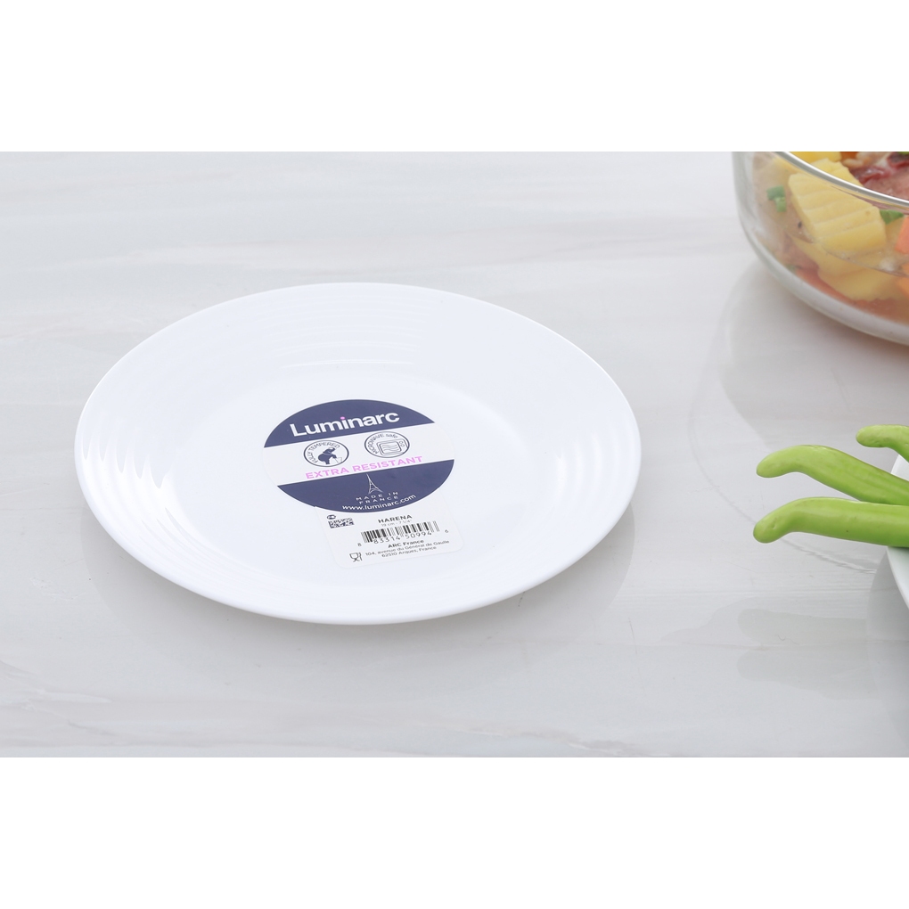 Bộ 6 Đĩa Thủy Tinh Cường Lực Luminarc Harena 19cm - BOL5414 | Phân Phối Chính Hãng