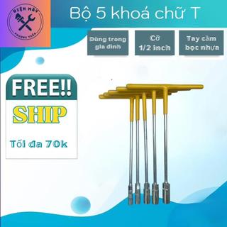 Bộ 5 khoá chữ t cỡ 8-10-12-13-14mm