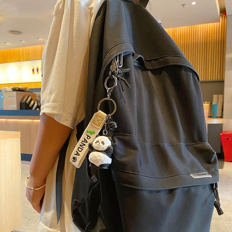 Móc khóa Gấu trúc khắc gỗ Panda đáng yêu dùng làm móc chìa khóa, treo balo, túi xách, quà tặng - RÁP