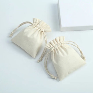 [Combo 10 túi]🌿 Túi vải dây rút mini miệng xoè 8*10 cm | Túi vải tiện dụng 🌿