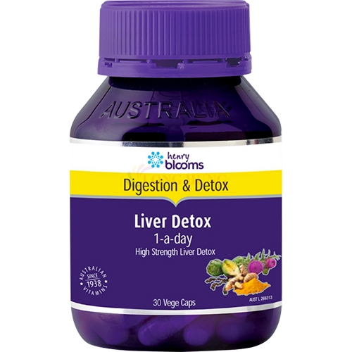 Viên uống Henry Blooms Liver Detox 1-A-Day hỗ trợ thải độc gan (30 viên/60 viên)