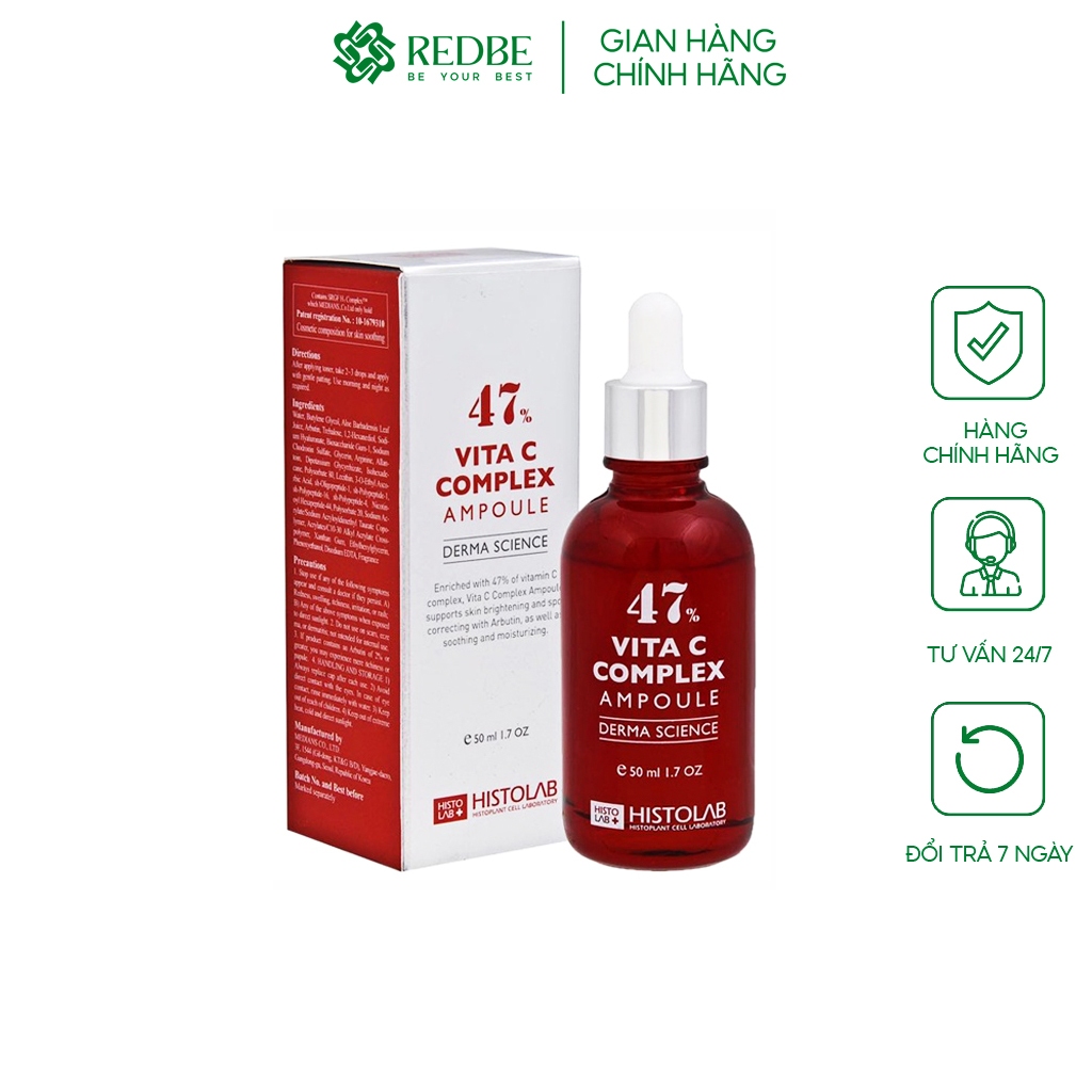 Tinh Chất Làm Dưỡng Trắng Và Làm Đều Màu Da Vitamin C 47% Histolab 50ml Serum Làm Sáng Da Vitamin C 47% - MP112
