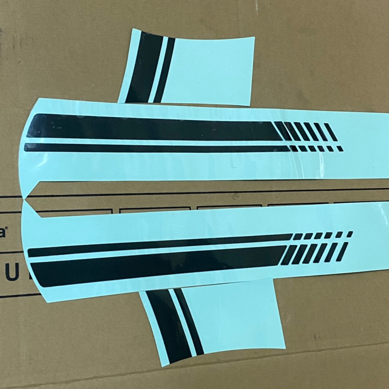 Bộ tem trang trí Vespa màu đen cao cấp