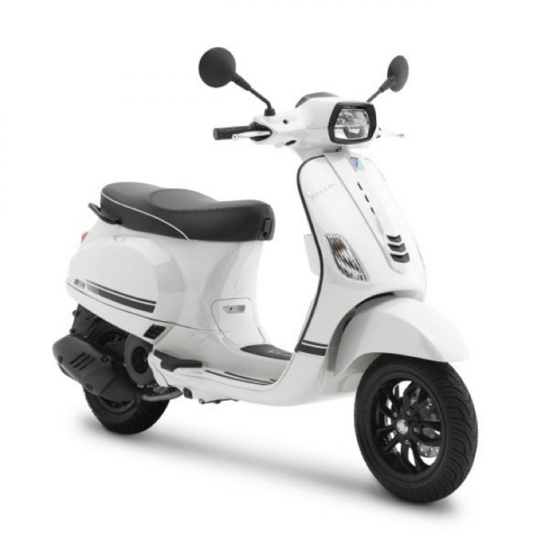 Bộ tem trang trí Vespa màu đen cao cấp