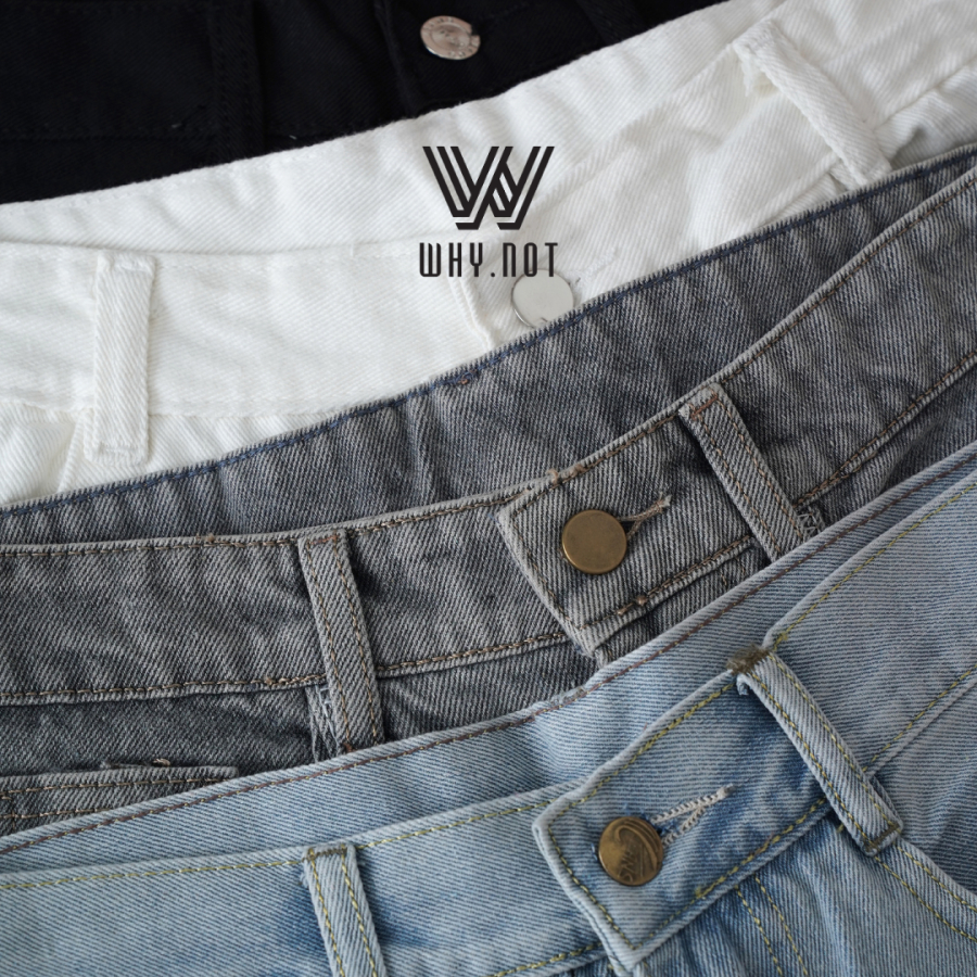 Quần Jean Nam Baggy Rách 2 Gối Form Baggy Unisex - Quần Bò Nam Rách Cá Tính Màu Xanh, Đen, Ghi , Trắng JBGR2G